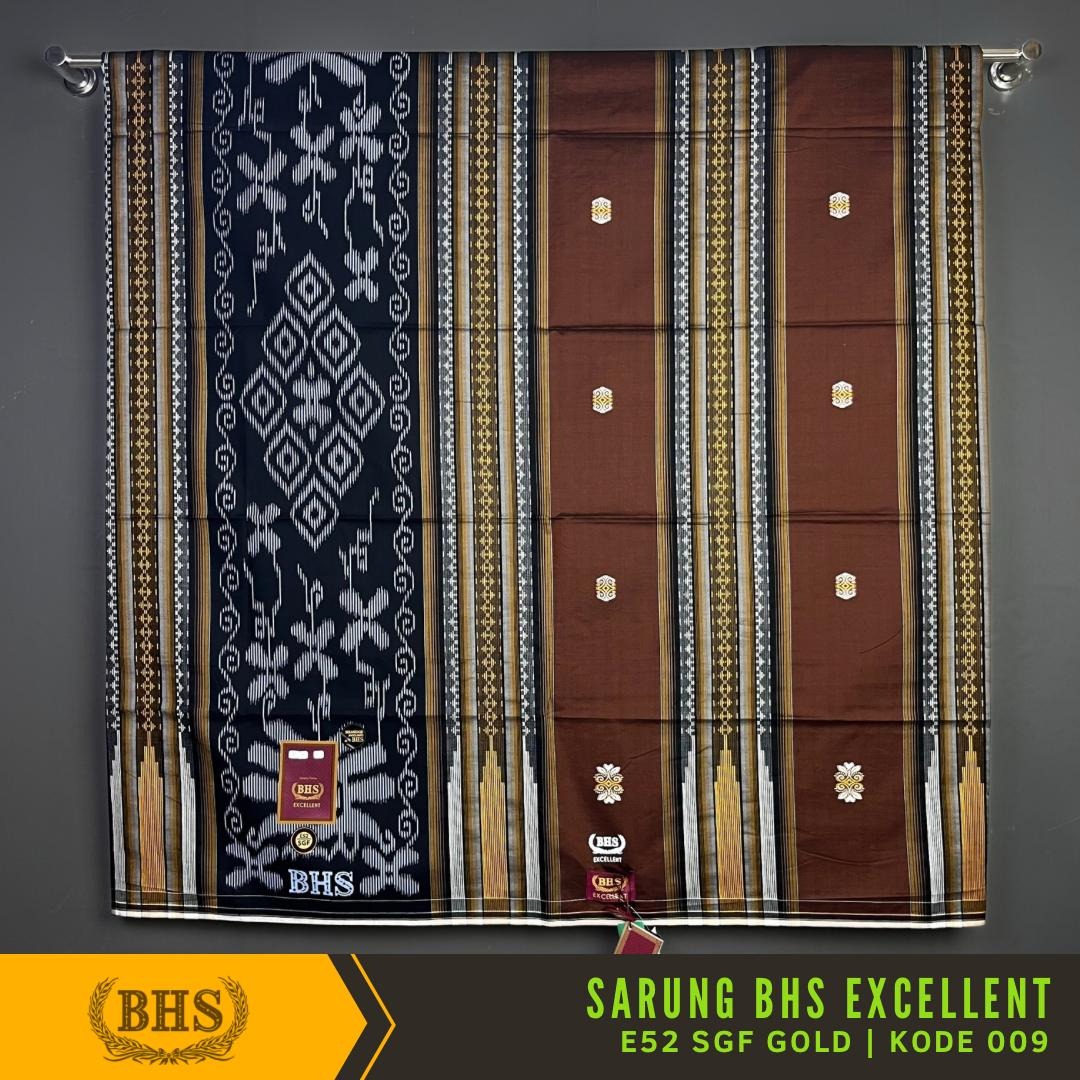 Sarung BHS Excellent Gold Motif E52 SGF - Sarung BHS Excellent Songket Fantasi Gold