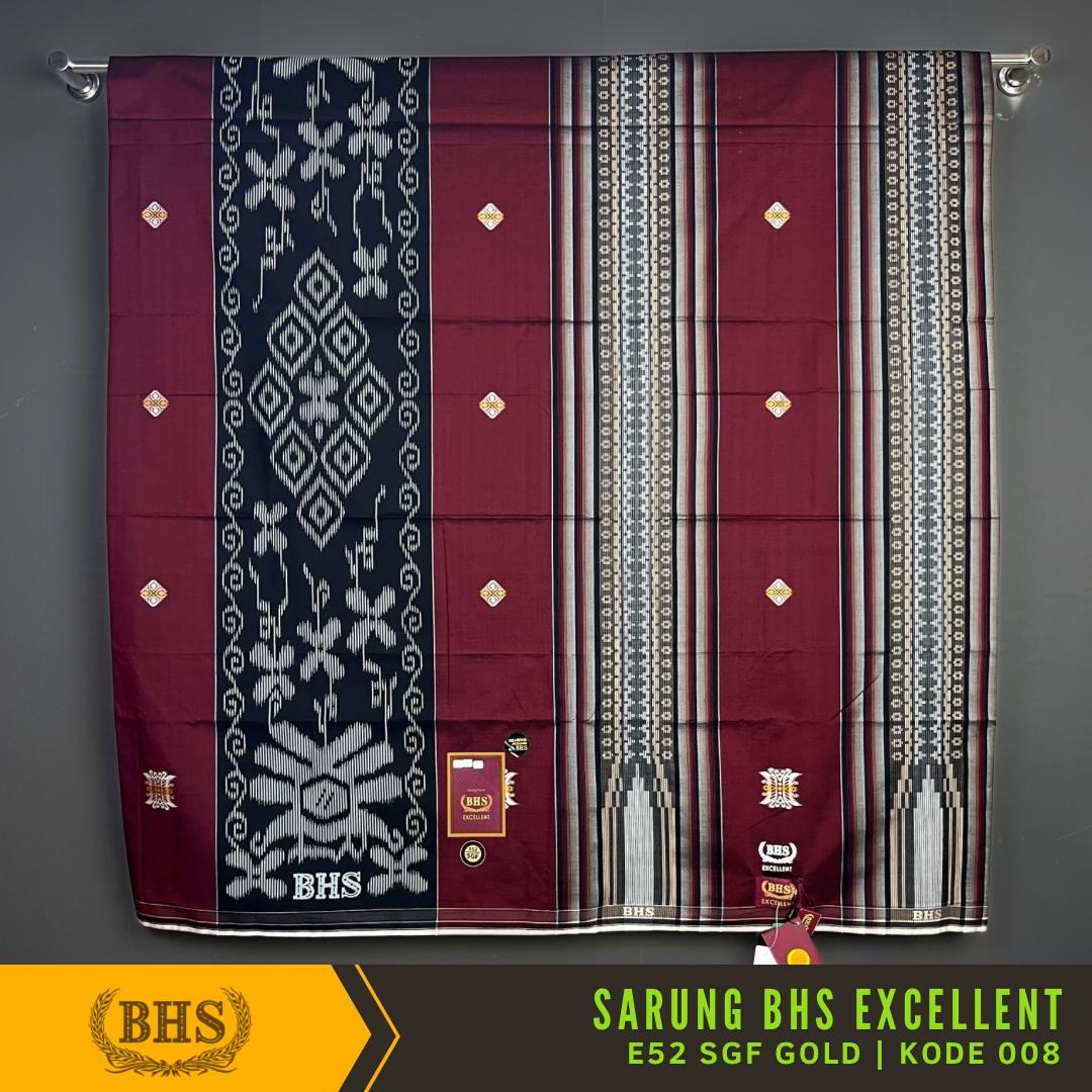 Sarung BHS Excellent Gold Motif E52 SGF - Sarung BHS Excellent Songket Fantasi Gold