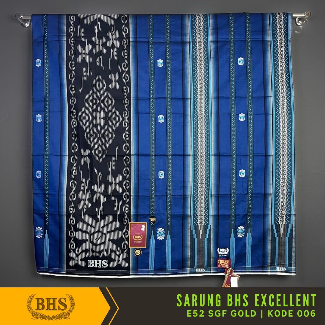 Sarung BHS Excellent Gold Motif E52 SGF - Sarung BHS Excellent Songket Fantasi Gold