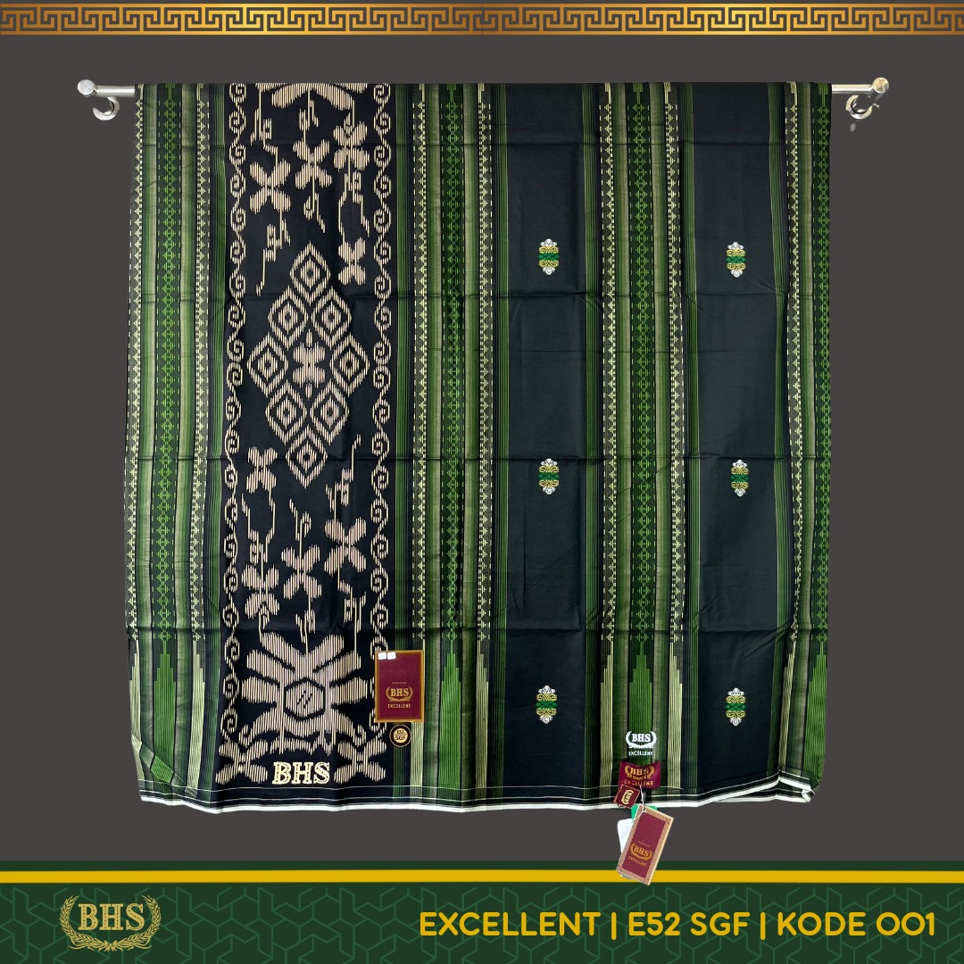 Sarung BHS Excellent Gold Motif E52 SGF - Sarung BHS Excellent Songket Fantasi Gold