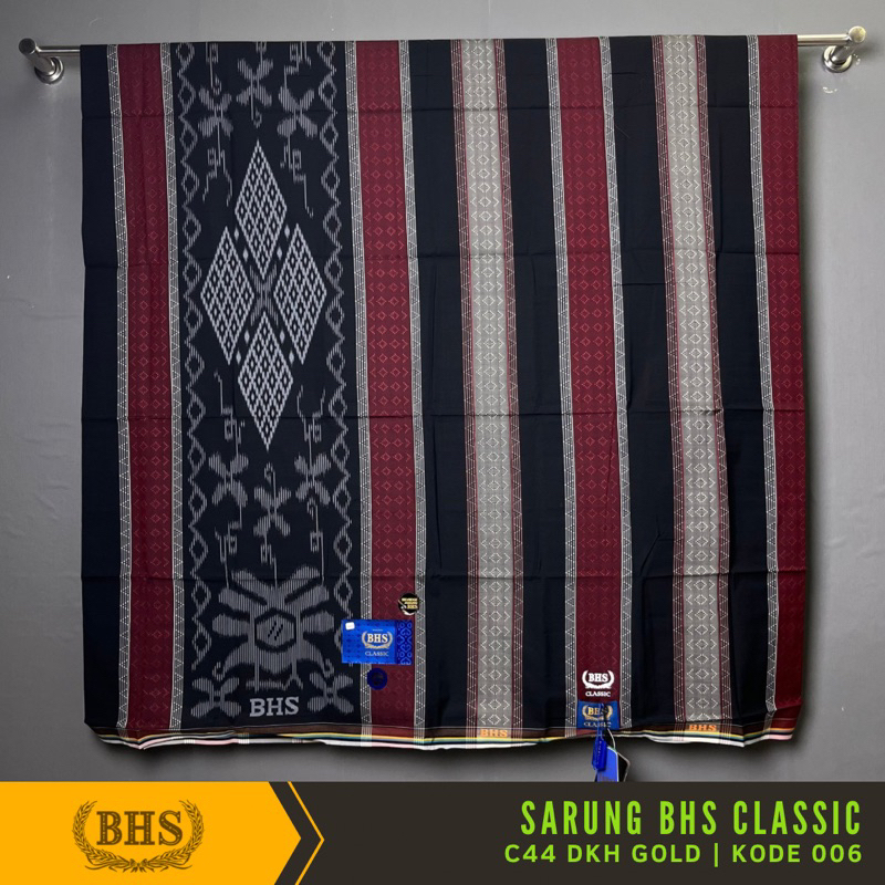 Sarung BHS Classic Gold Motif C44 DKH Kawung Dobby Bahan Mercerized Mix Halus dan Lembut [Garansi Original]