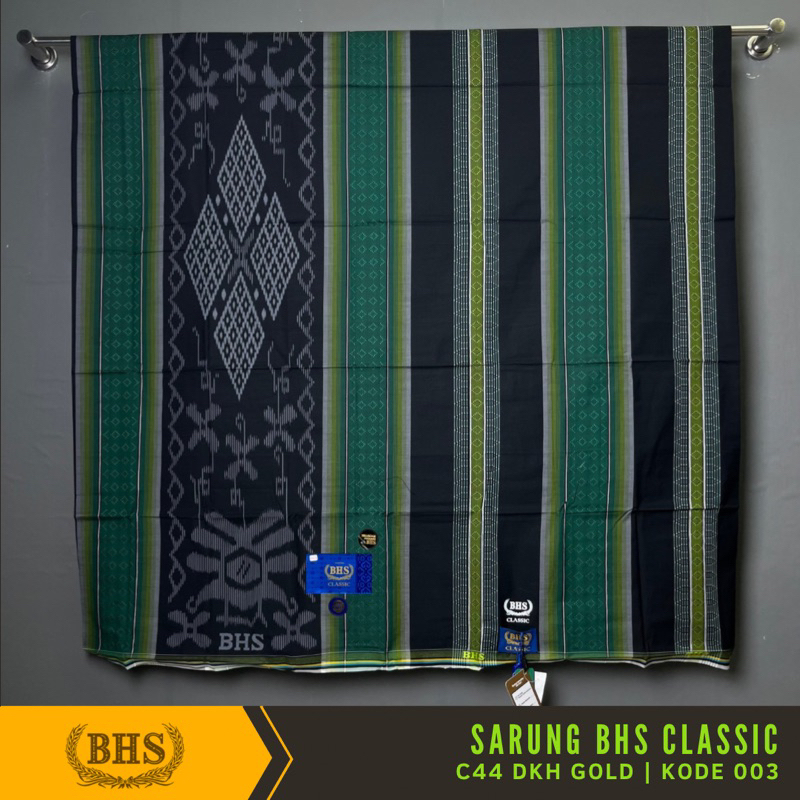 Sarung BHS Classic Gold Motif C44 DKH Kawung Dobby Bahan Mercerized Mix Halus dan Lembut [Garansi Original]