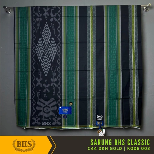 Sarung BHS Classic Gold Motif C44 DKH Kawung Dobby Bahan Mercerized Mix Halus dan Lembut [Garansi Original]
