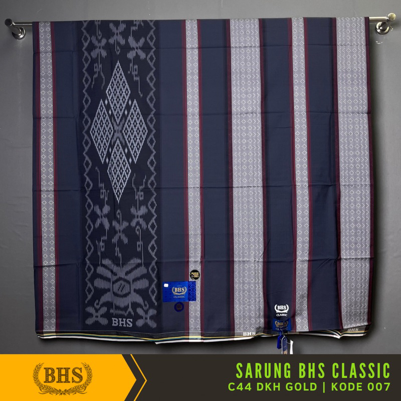 Sarung BHS Classic Gold Motif C44 DKH Kawung Dobby Bahan Mercerized Mix Halus dan Lembut [Garansi Original]