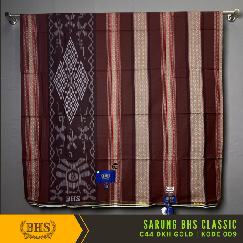 Sarung BHS Classic Gold Motif C44 DKH Kawung Dobby Bahan Mercerized Mix Halus dan Lembut [Garansi Original]