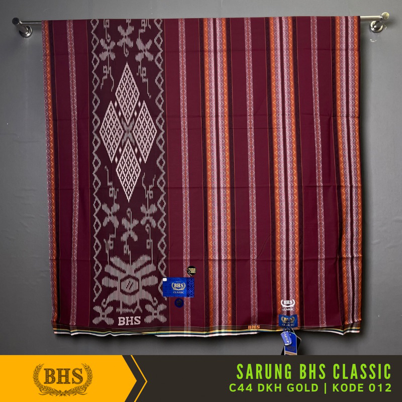 Sarung BHS Classic Gold Motif C44 DKH Kawung Dobby Bahan Mercerized Mix Halus dan Lembut [Garansi Original]
