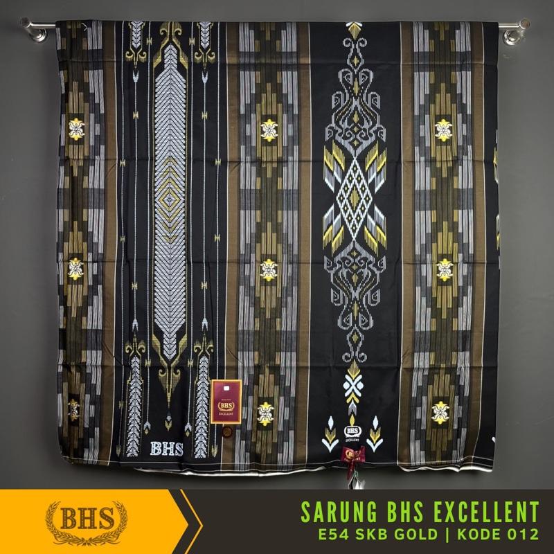 Sarung BHS Excellent Gold Motif E54 SKB Songket Bahan Mercerized Cotton Halus dan Lembut [Garansi Original]