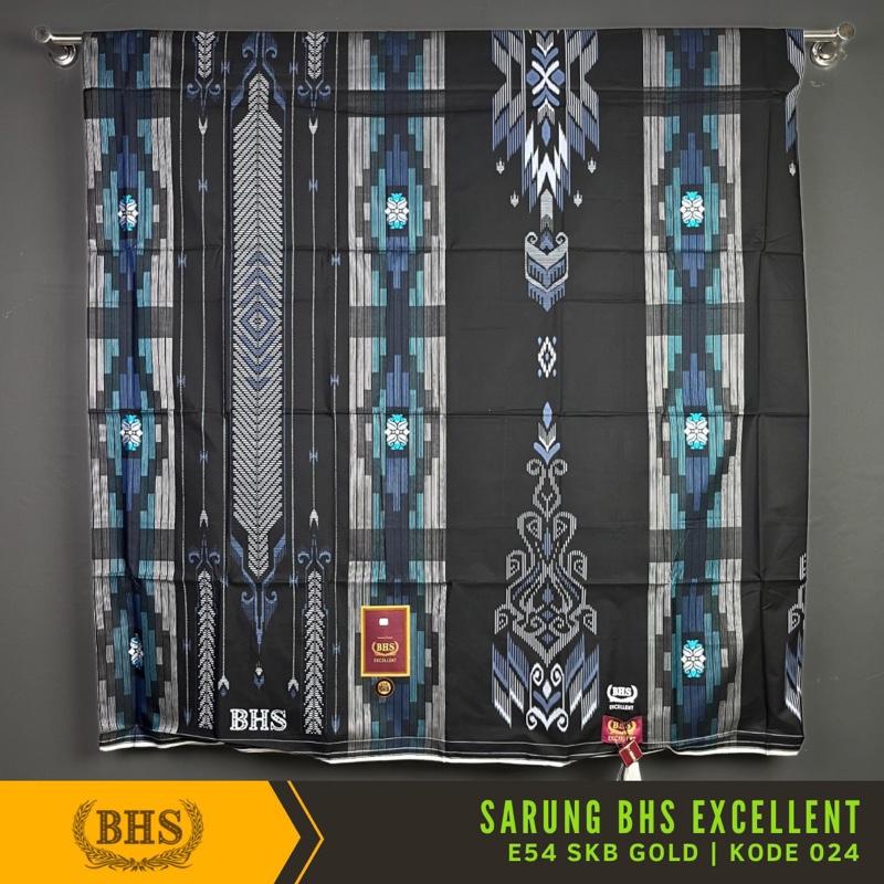 Sarung BHS Excellent Gold Motif E54 SKB Songket Bahan Mercerized Cotton Halus dan Lembut [Garansi Original]