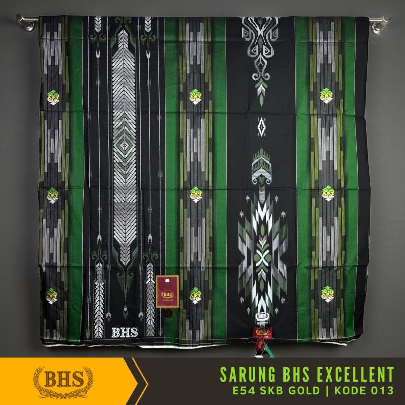 Sarung BHS Excellent Gold Motif E54 SKB Songket Bahan Mercerized Cotton Halus dan Lembut [Garansi Original]
