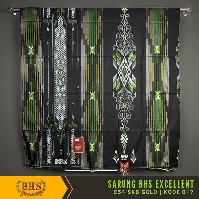 Sarung BHS Excellent Gold Motif E54 SKB Songket Bahan Mercerized Cotton Halus dan Lembut [Garansi Original]