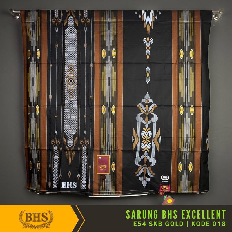 Sarung BHS Excellent Gold Motif E54 SKB Songket Bahan Mercerized Cotton Halus dan Lembut [Garansi Original]