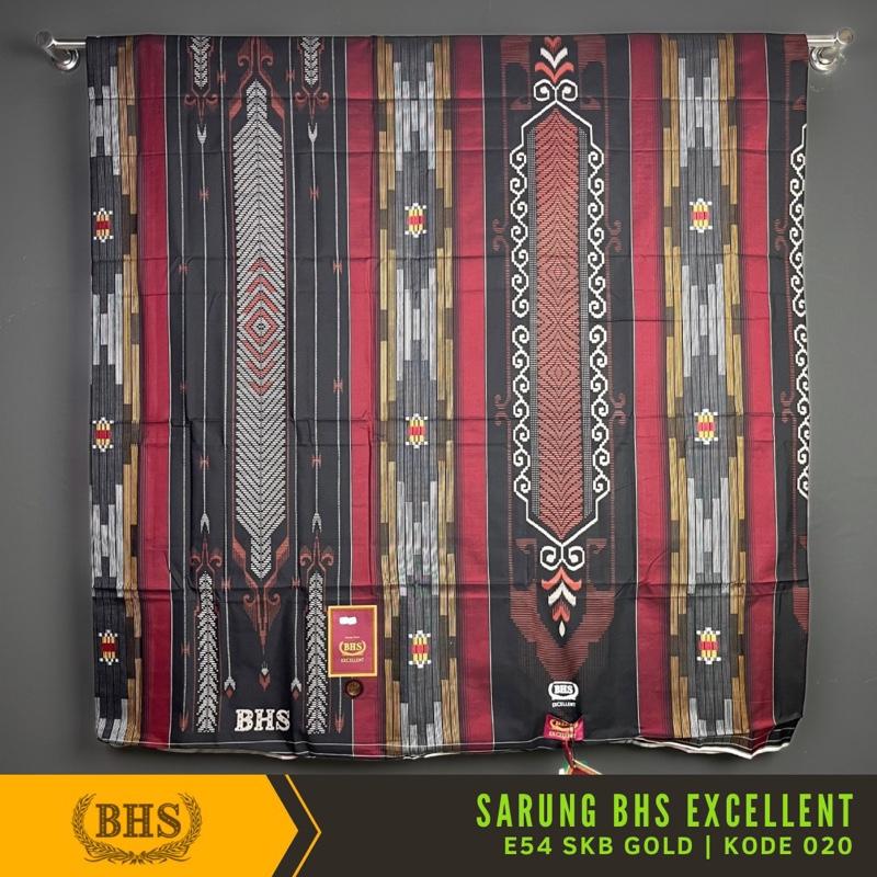 Sarung BHS Excellent Gold Motif E54 SKB Songket Bahan Mercerized Cotton Halus dan Lembut [Garansi Original]