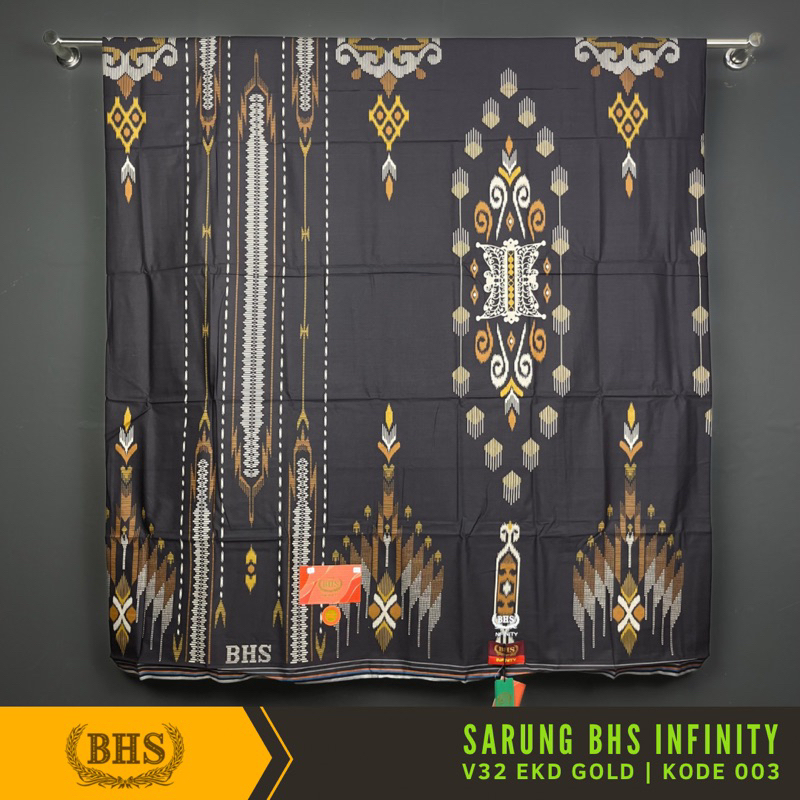[Garansi Original] Sarung BHS Infinity Gold Motif V32 EKD Bahan Viscose Blend Halus dan Lembut di Design dengan Motif Trendy dan Elegan