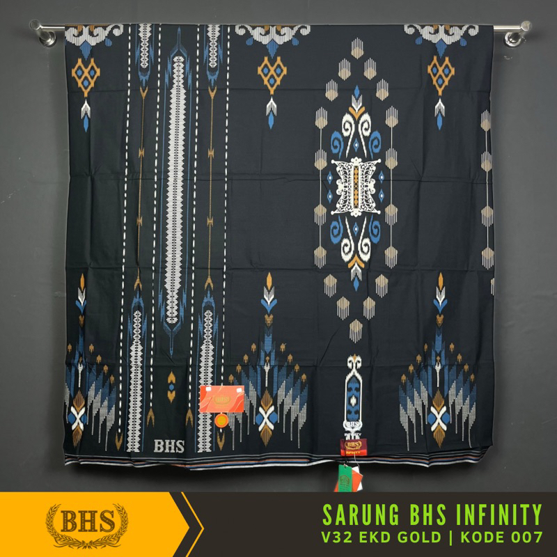 [Garansi Original] Sarung BHS Infinity Gold Motif V32 EKD Bahan Viscose Blend Halus dan Lembut di Design dengan Motif Trendy dan Elegan