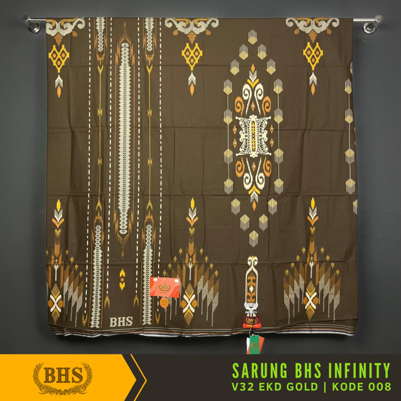 [Garansi Original] Sarung BHS Infinity Gold Motif V32 EKD Bahan Viscose Blend Halus dan Lembut di Design dengan Motif Trendy dan Elegan