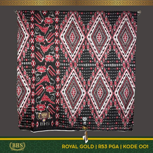 Image of Sarung BHS Royal Gold Motif R53 PGA Goyor Bahan Halus dan Lentur [Garansi Original]