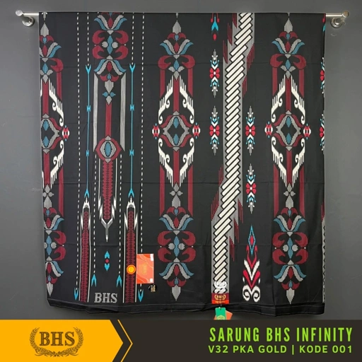 Image of [Garansi Original] Sarung BHS Infinity Gold Motif V32 PKA Bahan Viscose Blend Halus dan Lembut