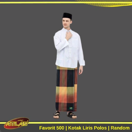 Image of Sarung Atlas Favorit 500 Ecer dan Grosir berbahan Katun Lembut dan Halus [Dikirim Random]