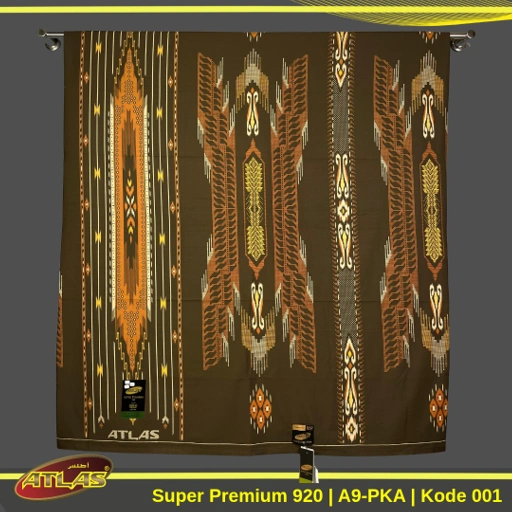 Image of Sarung ATLAS Super Premium 920 Motif A9-PKA Bahan Viscose Blend Halus dan Lembut [Garansi Original]