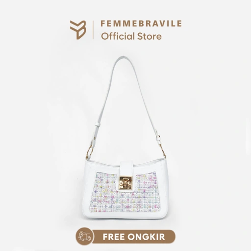 Image of FemmeBravile -Emma Bag  - Shoulder bag - Tas Selempang Wanita -Tas Bahu -Tas Tangan Wanita Putih