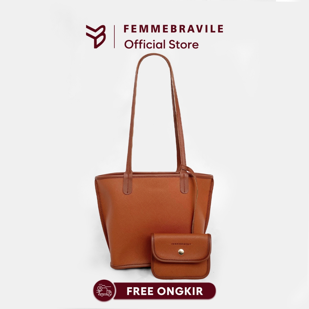 Femmebravile Hikari Tote Bag Wanita + Dompet | Tas Selempang Wanita Elegan Kekinian