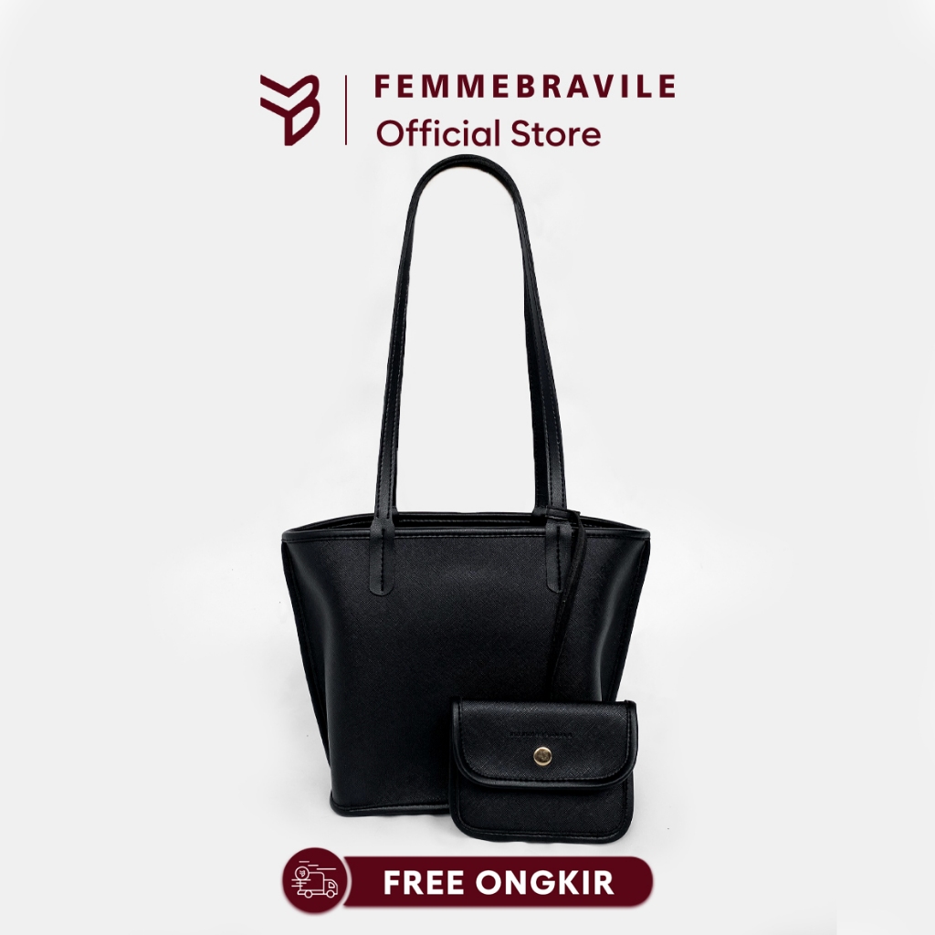 Femmebravile Hikari Tote Bag Wanita + Dompet | Tas Selempang Wanita Elegan Kekinian