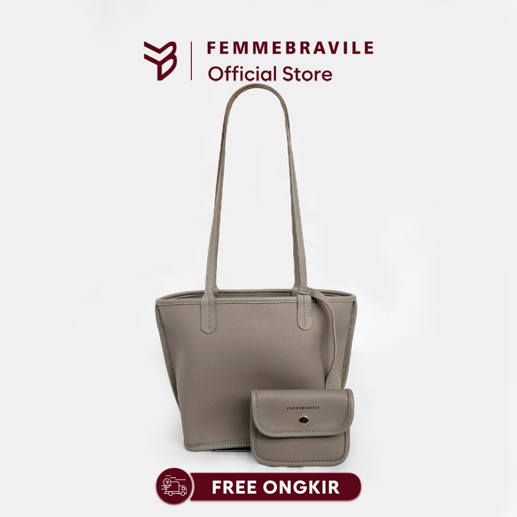 Femmebravile Hikari Tote Bag Wanita + Dompet | Tas Selempang Wanita Elegan Kekinian