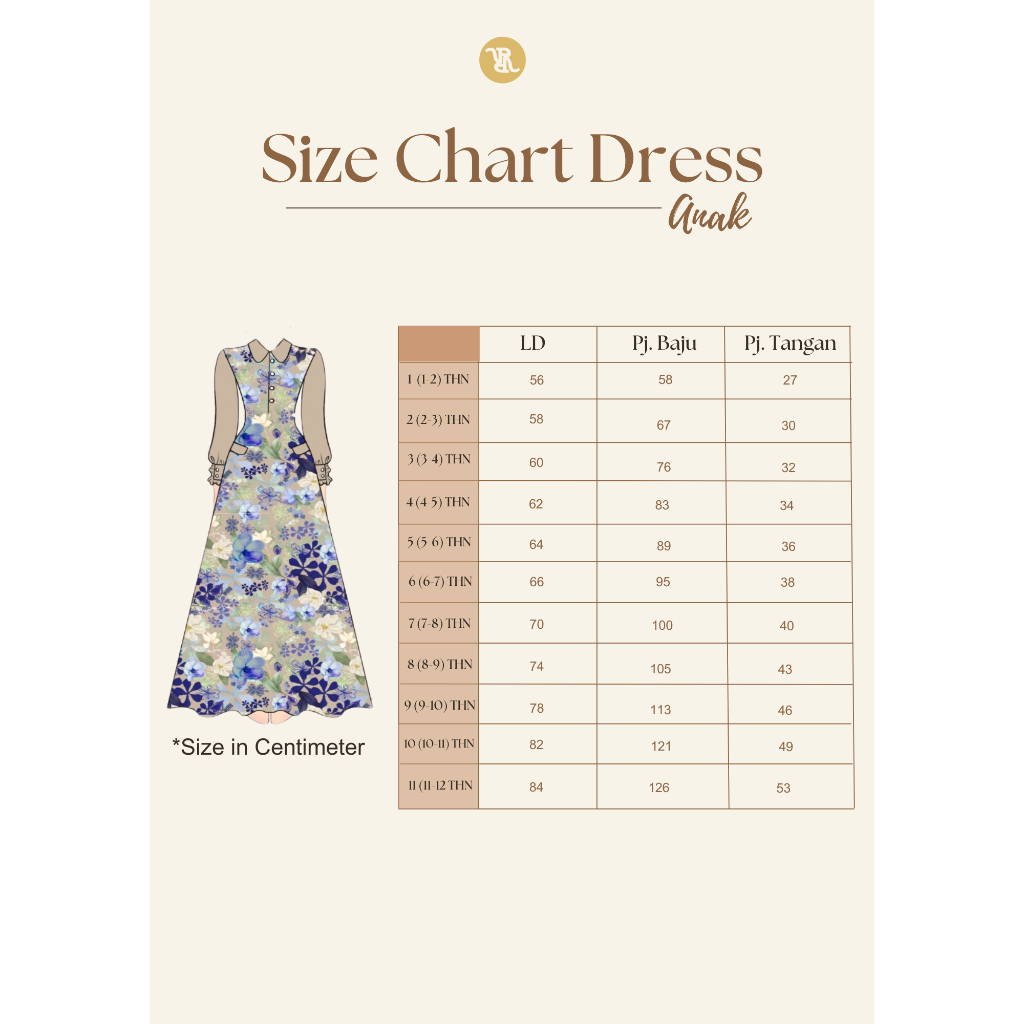 Raya Series Magnolia - Dress Anak Perempuan