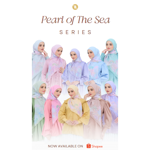 Scarf Pearl of The Sea Series x Insta Perfect - Hijab Segi Empat