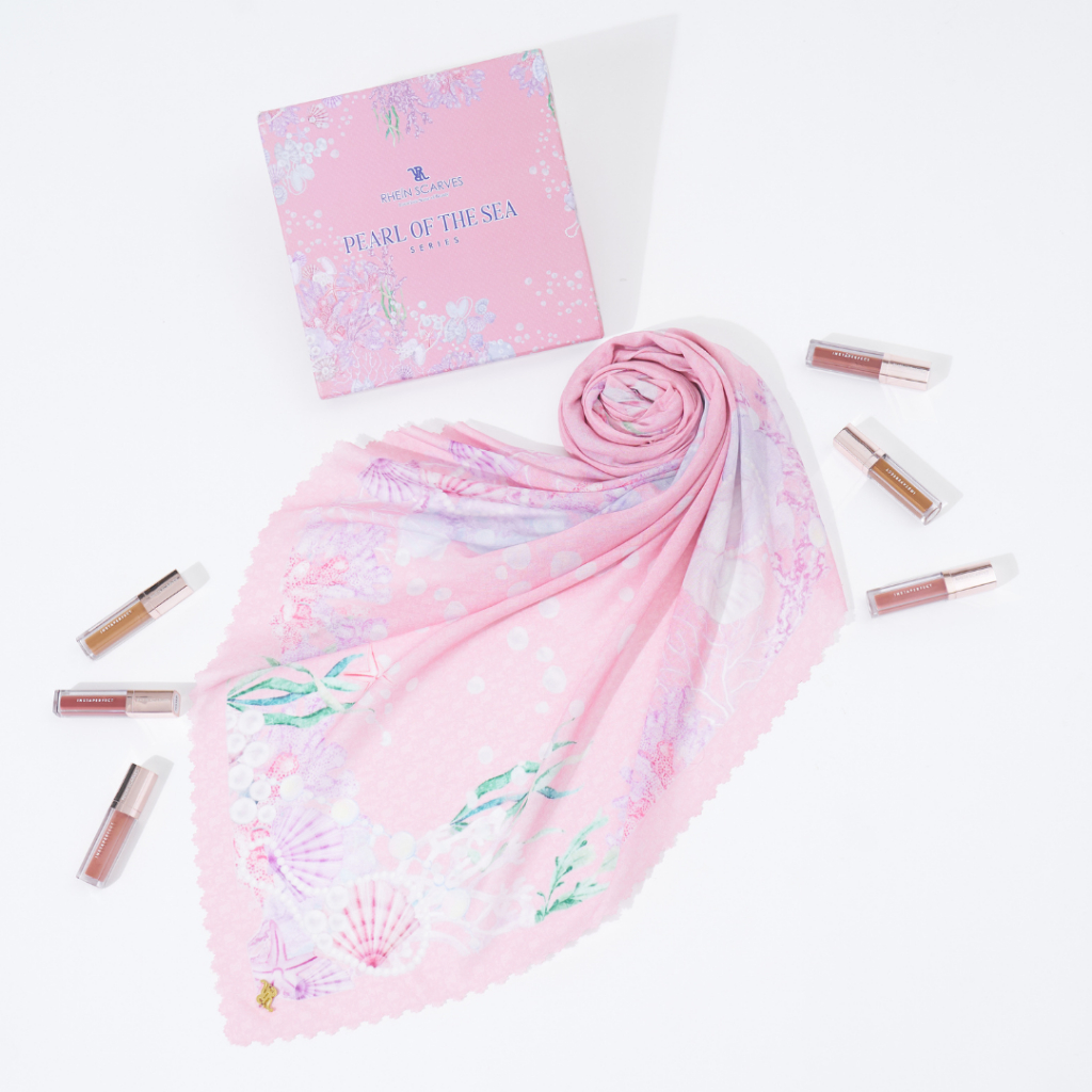Scarf Pearl of The Sea Series x Insta Perfect - Hijab Segi Empat
