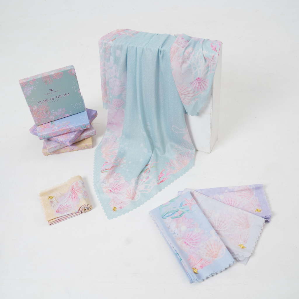 Scarf Pearl of The Sea Series x Insta Perfect - Hijab Segi Empat