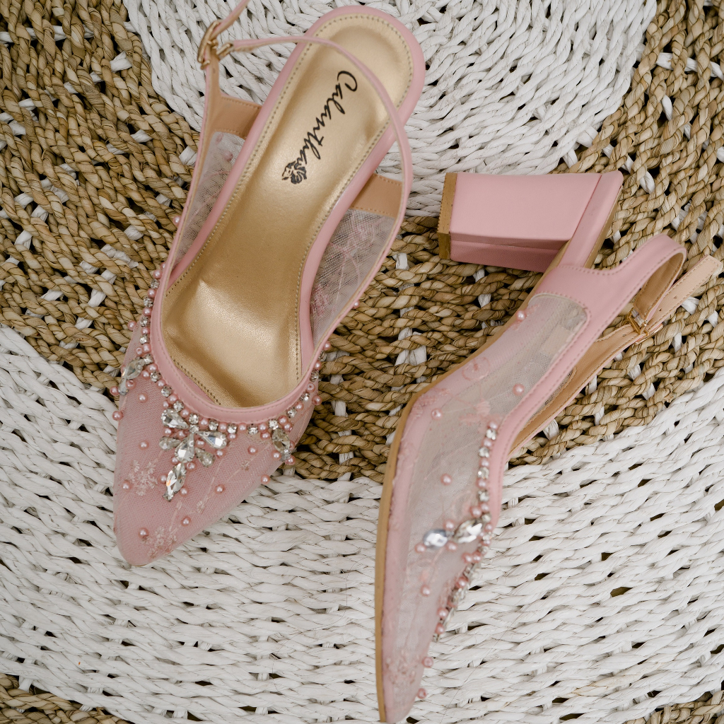 Deu_Calantha Wedding Shoes Sepatu Pesta Ankle Strap Vanesa 7 cm