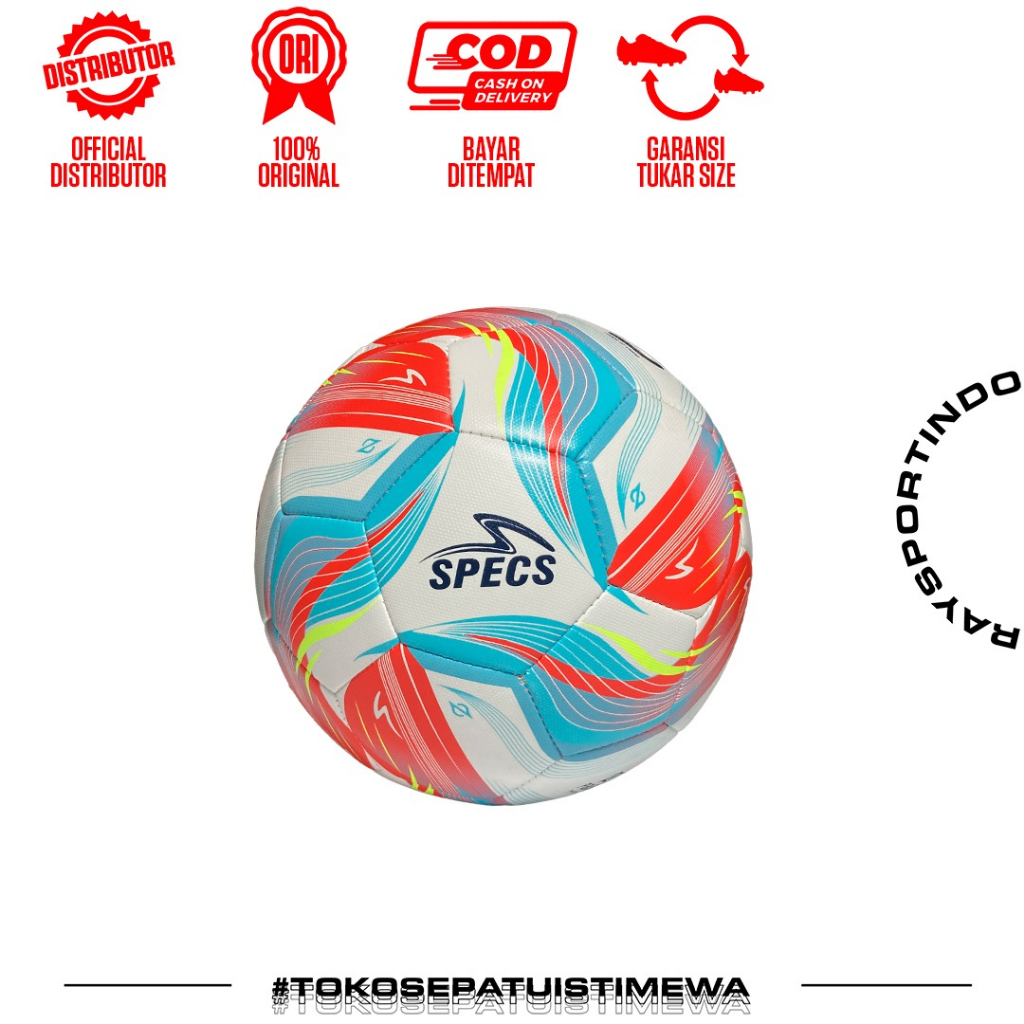 BOLA SEPAK SPECS PALAPA 23 FB TRAINING BALL SIZE 5 - PLASMA RED/BLUEFISH