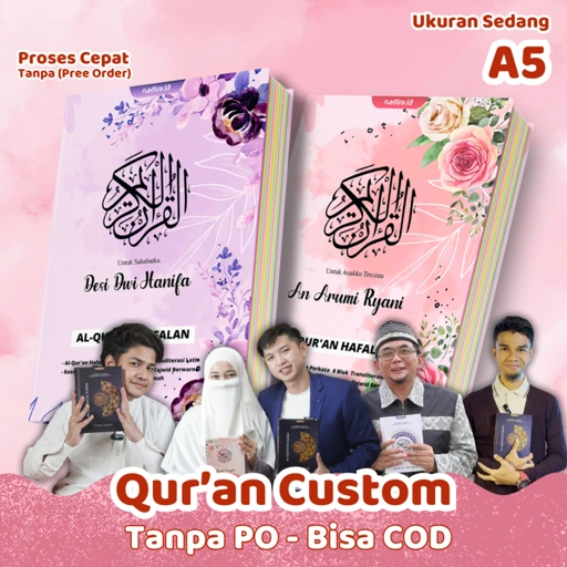 Image of Alquran Custom Nama by Nadira.id | Quran Custom Nama tanpa PO | Quran A5 | 8 Blok Warna | Terjemah Perkata | Terjemah Lengkap | Tajwibb Berwarna