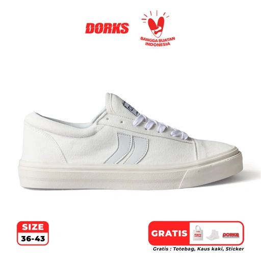 Image of Dorks Skate Off White - Sepatu Sneakers Casual Pria Wanita Sepatu Sekolah Dorks