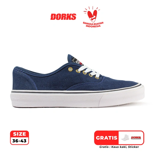 Image of Dorks Otentik Navy - Sepatu Sneakers Casual Pria Wanita Sepatu Sekolah Dorks