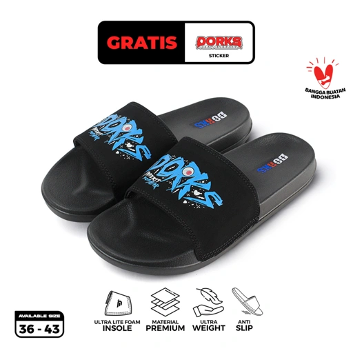 Image of Dorks Blue eyes - Sandal Slop Casual Pria Wanita Sendal Selop Slipper Anti Licin Original Dorks