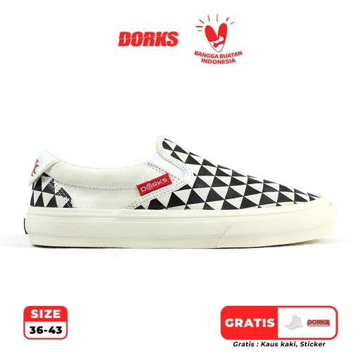 Image of Dorks Slip Triangle - Sepatu Sneakers Casual Pria Wanita Sepatu Sekolah Dorks