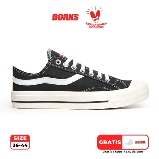 Image of Dorks Cosplay Black - Sepatu Sneakers Casual Pria Wanita Sepatu Sekolah Dorks