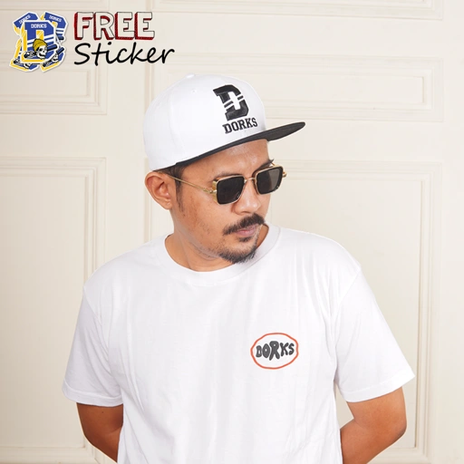 Image of DORKS - Topi Snapback White | Topi hip hop original | Topi Premium Dewasa Pria / Wanita | Topi Casual