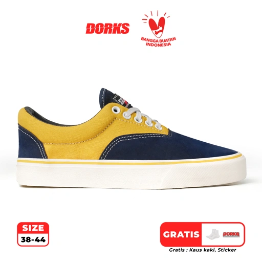 Image of Dorks Otentik Yellow - Sepatu Sneakers Casual Pria Wanita Sepatu Sekolah Dorks