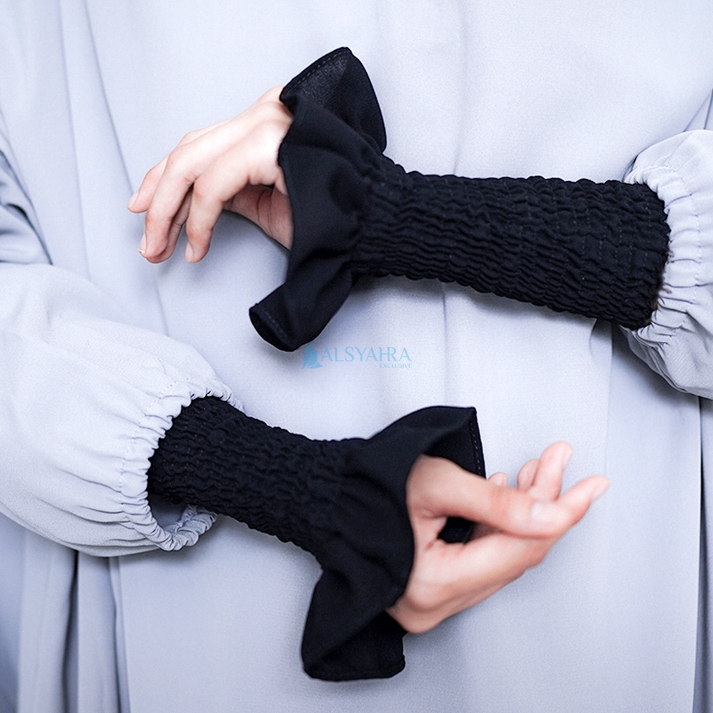 Alsyahra Exclusive Manset Handsock Queen Wrinkle Jetblack
