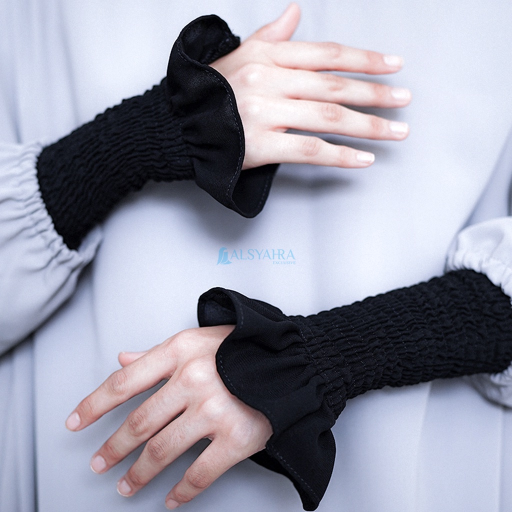 Alsyahra Exclusive Manset Handsock Queen Wrinkle Jetblack