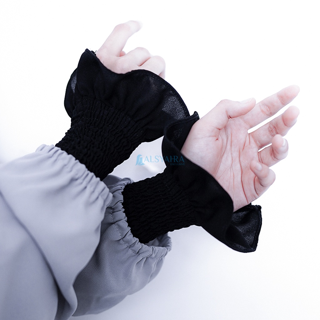 Alsyahra Exclusive Manset Handsock Queen Wrinkle Jetblack