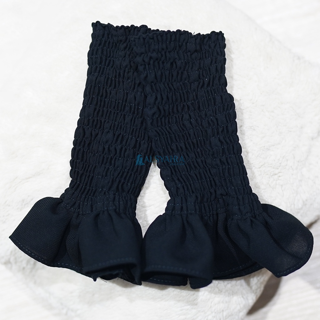 Alsyahra Exclusive Manset Handsock Queen Wrinkle Jetblack