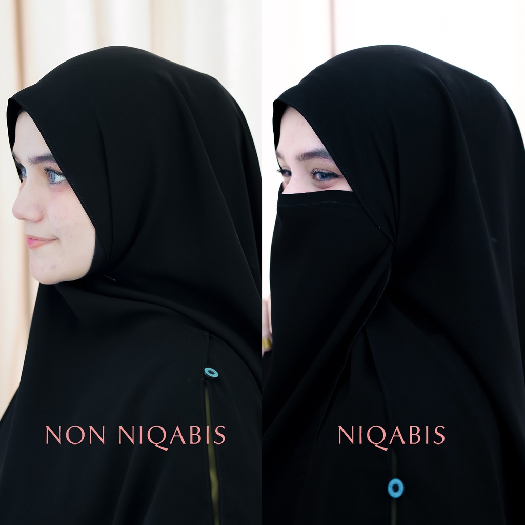 Alsyahra Exclusive Set Pashmina Syari Hafiza Cadar Jetblack