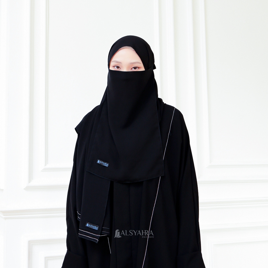 Alsyahra Exclusive - Cadar Tali Basic Sifon Silk Jetblack