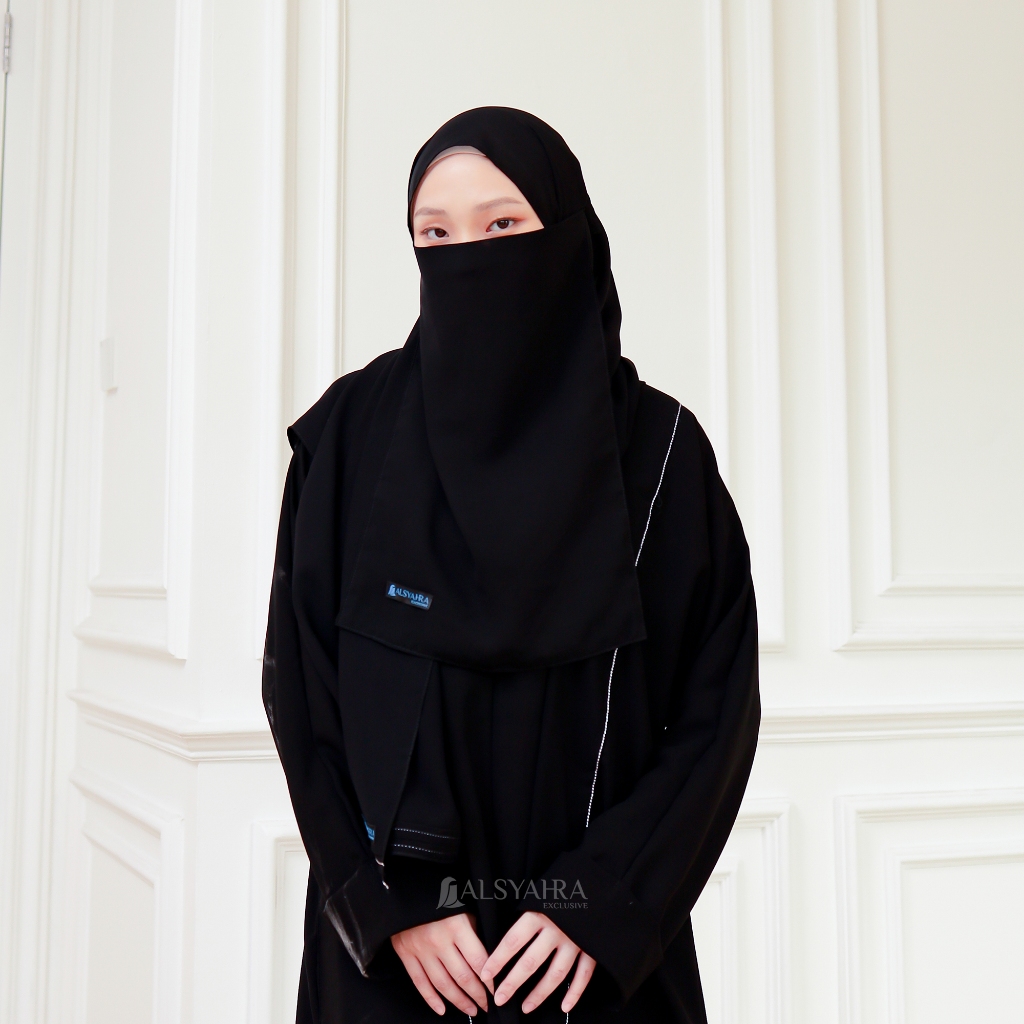 Alsyahra Exclusive - Cadar Tali Basic Sifon Silk Jetblack