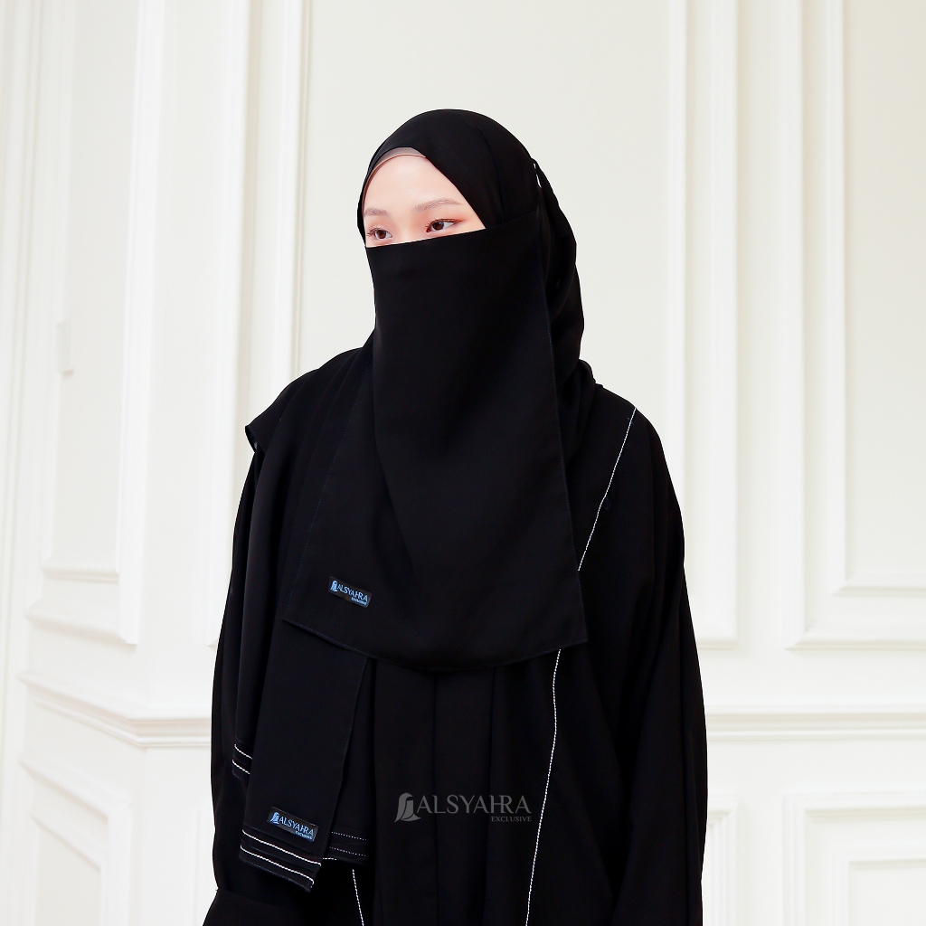 Alsyahra Exclusive - Cadar Tali Basic Sifon Silk Jetblack