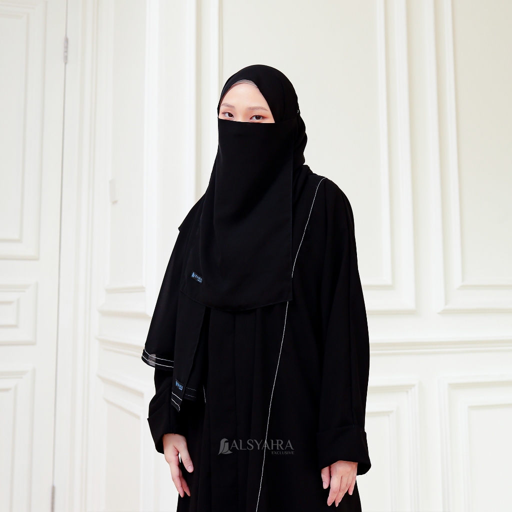 Alsyahra Exclusive - Cadar Tali Basic Sifon Silk Jetblack
